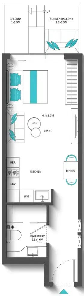 Reef Luxury Development Reef 996 floor plan