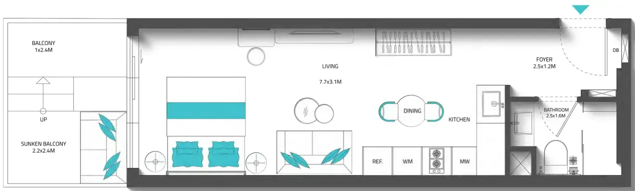 Reef Luxury Development Reef 996 floor plan