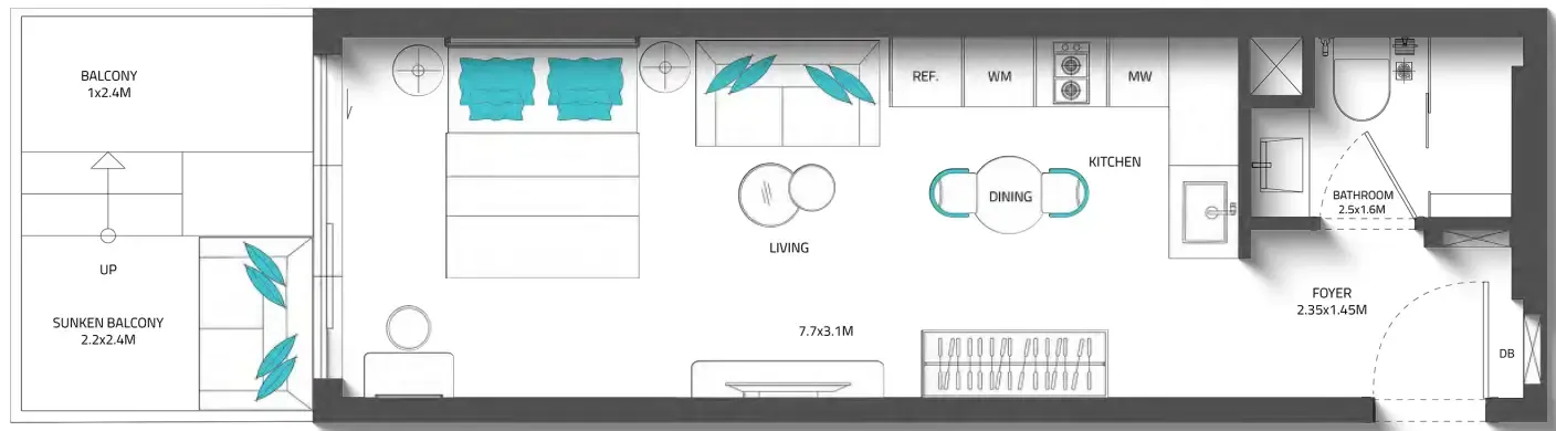 Reef Luxury Development Reef 996 floor plan