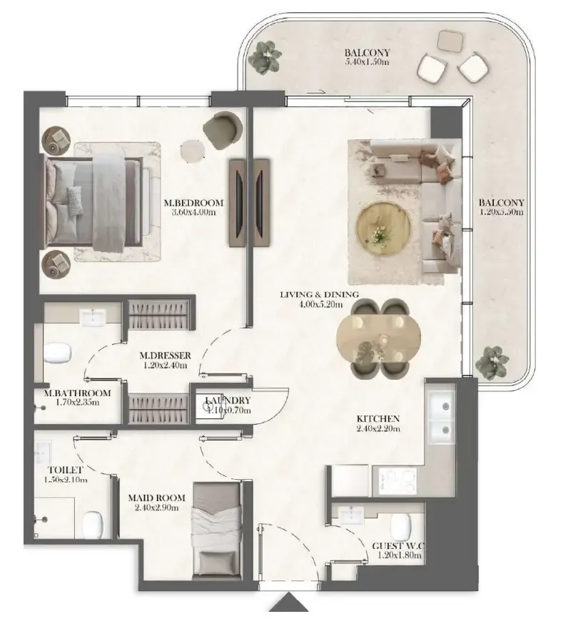Royal Development Holding Rotana Residences South Tower floor plan