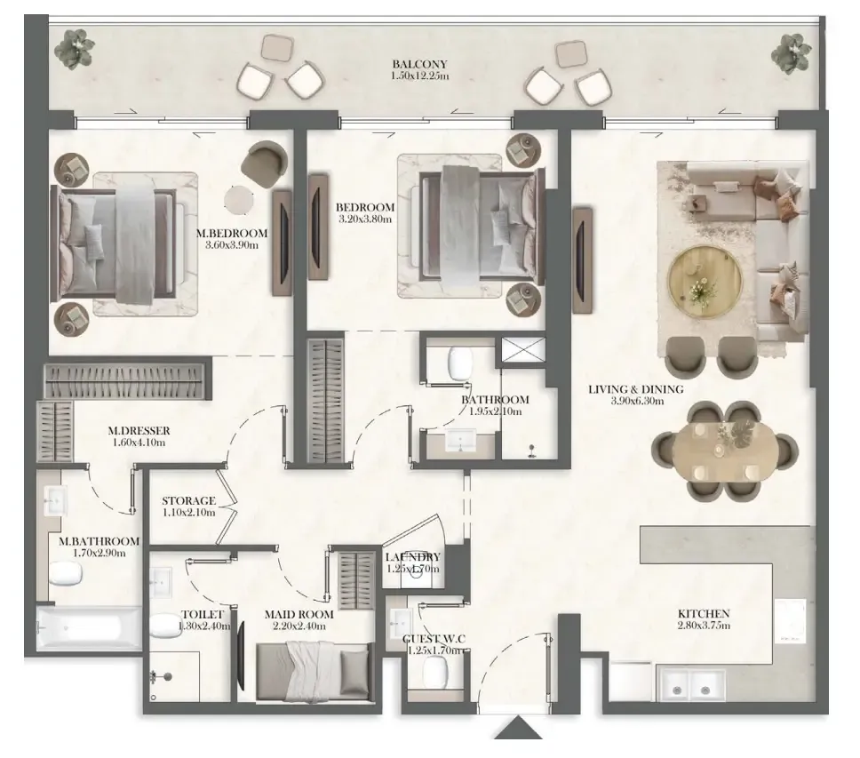 Royal Development Holding Rotana Residences South Tower floor plan