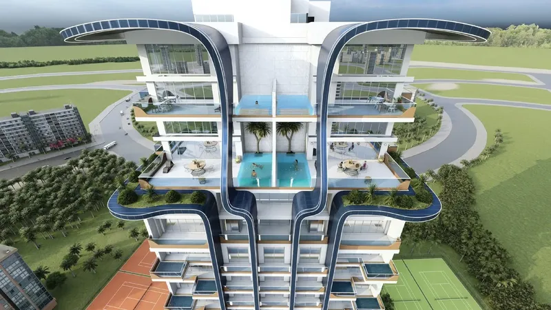 Exterior at Samana Waves in JVC (Jumeirah Village Circle) Dubai