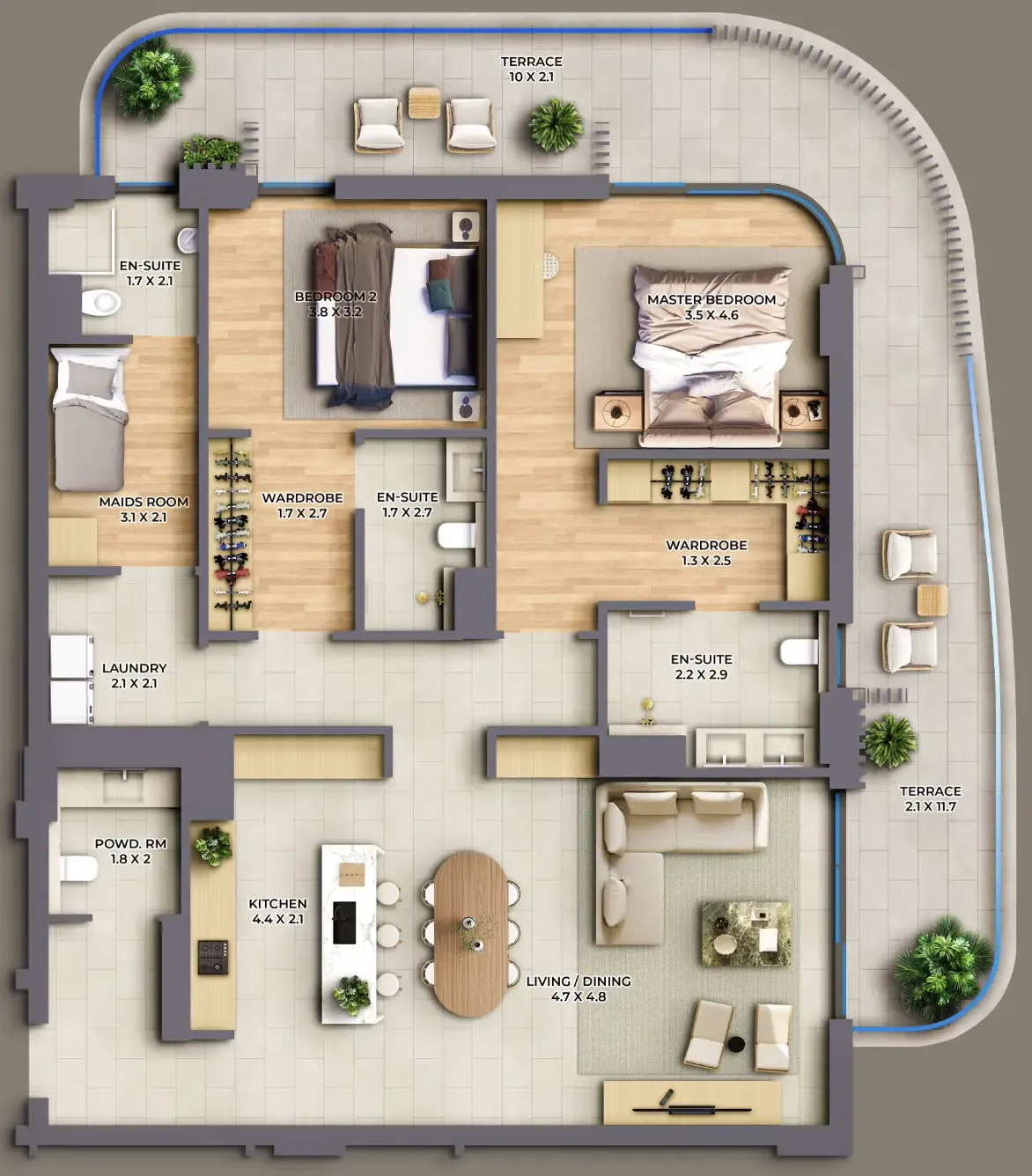 Al Barari The Cape floor plan