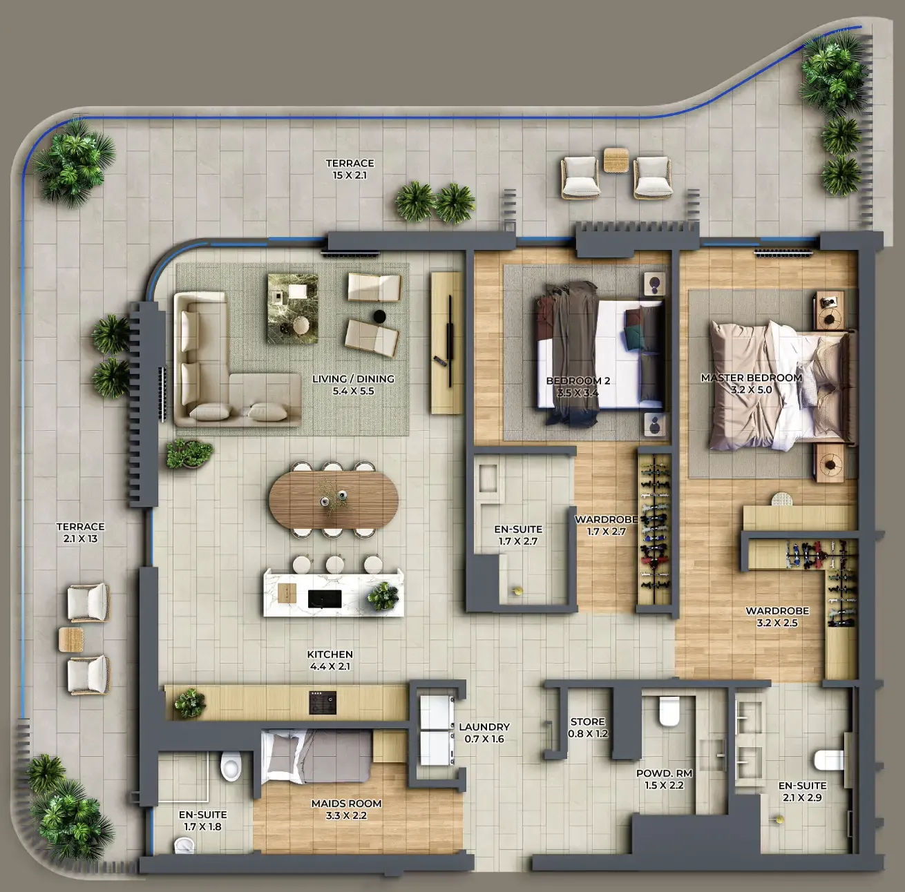Al Barari The Cape floor plan