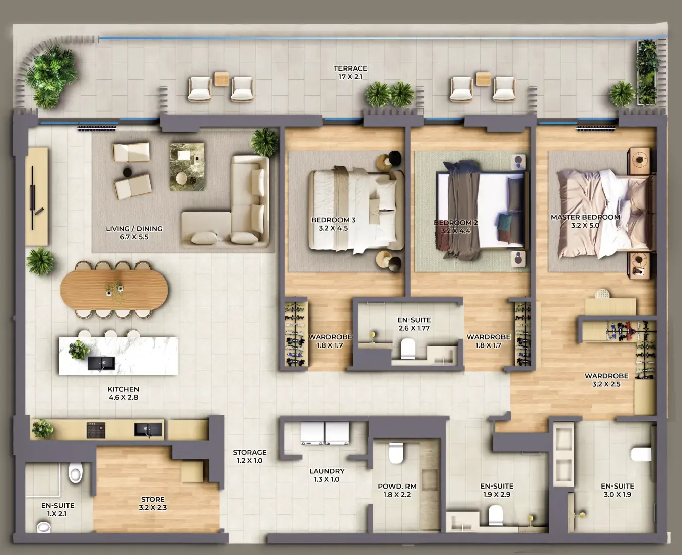 Al Barari The Cape floor plan