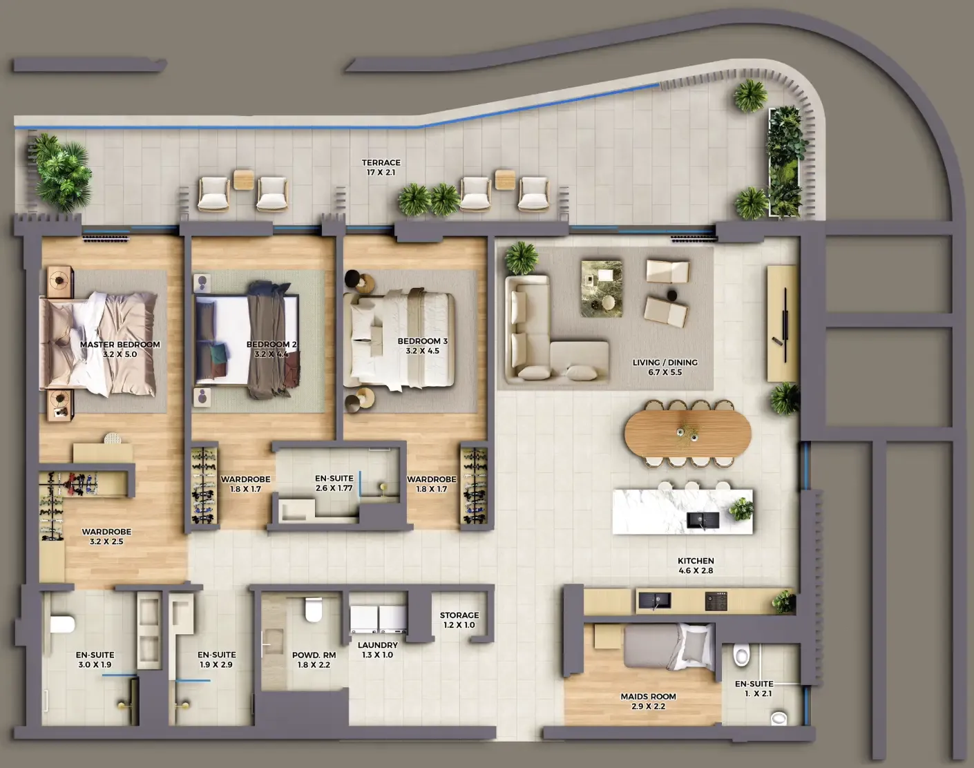 Al Barari The Cape floor plan