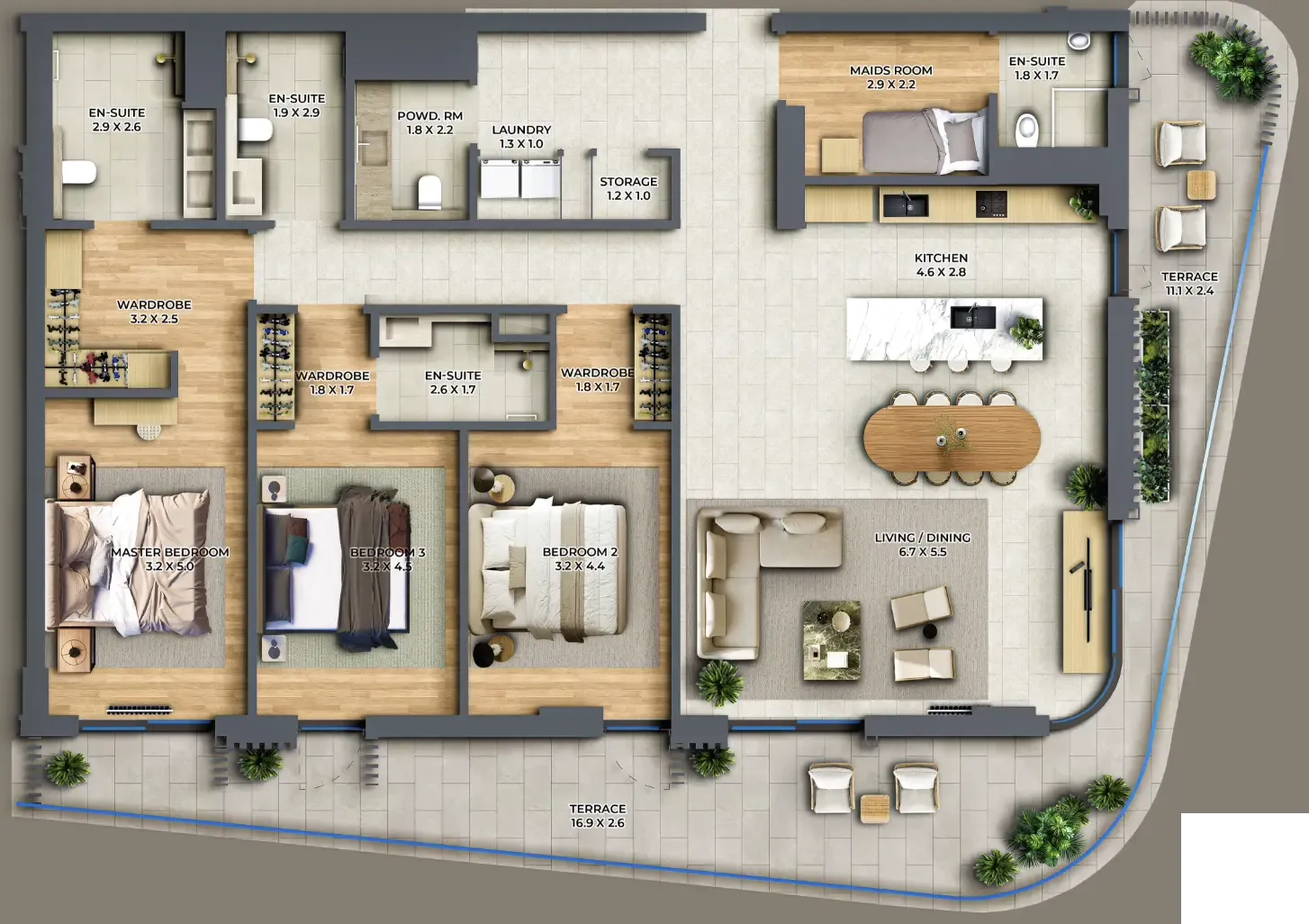 Al Barari The Cape floor plan
