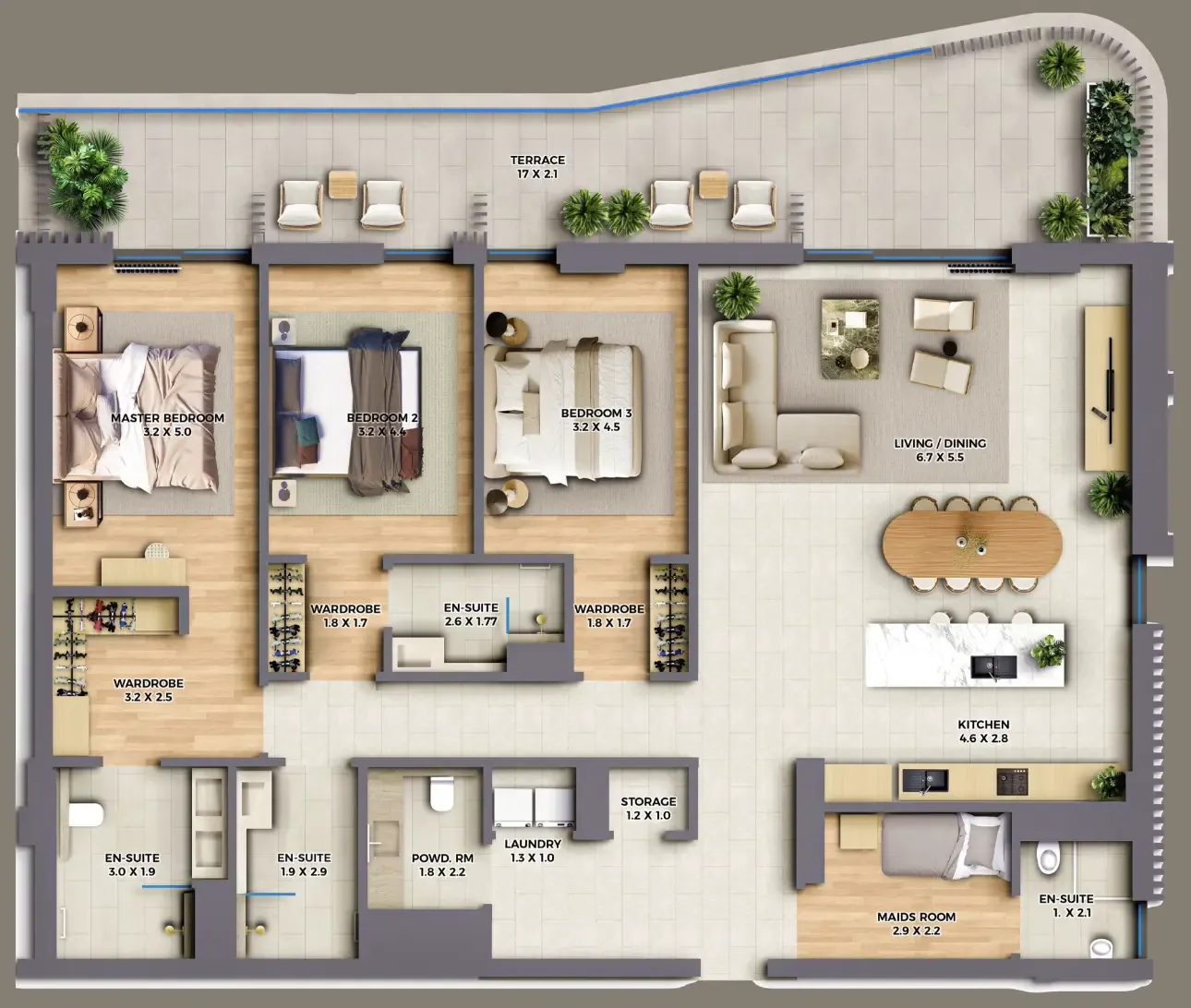 Al Barari The Cape floor plan