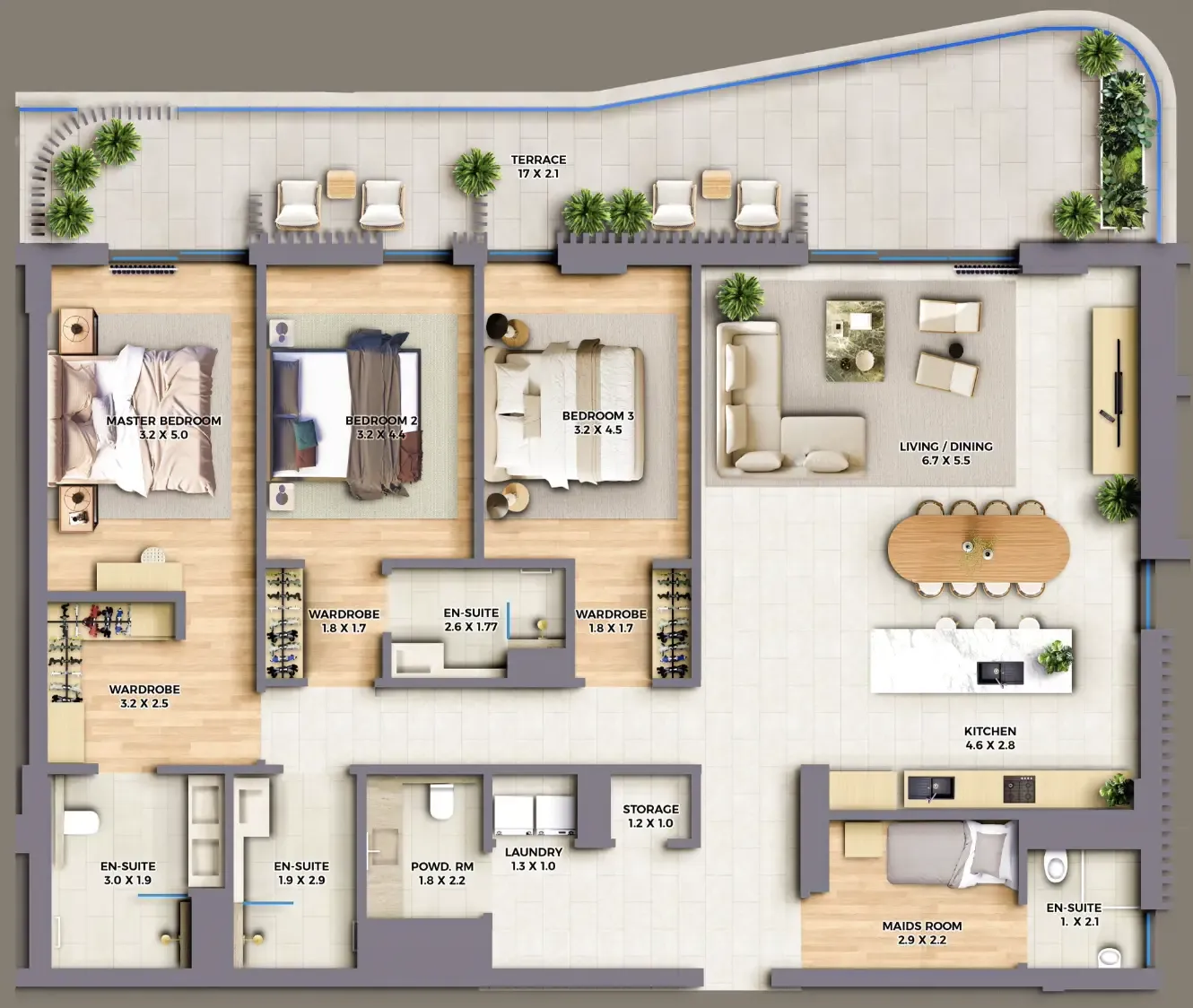 Al Barari The Cape floor plan