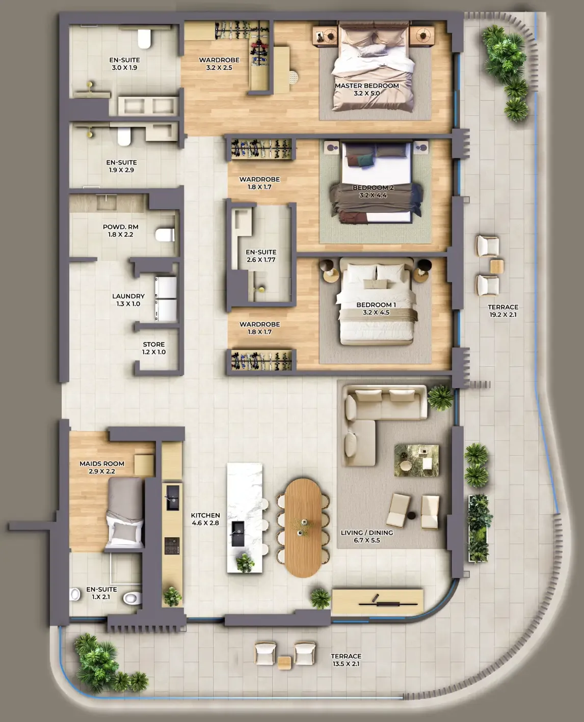 Al Barari The Cape floor plan