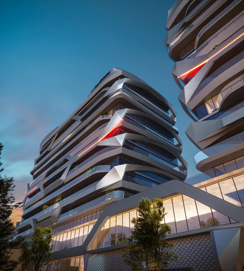 Exterior at Tonino Lamborghini Residences in Meydan (Nad Al Sheba 1) Dubai