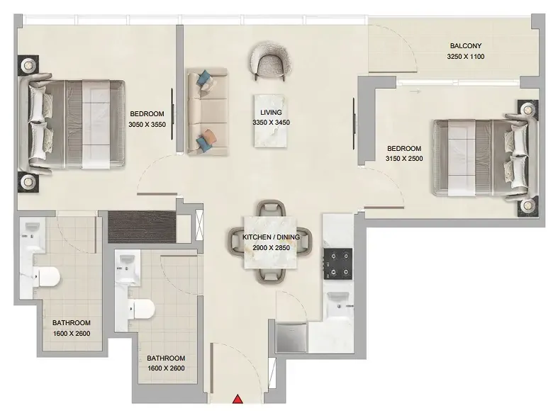 Sobha Tranquil Beach Residences floor plan