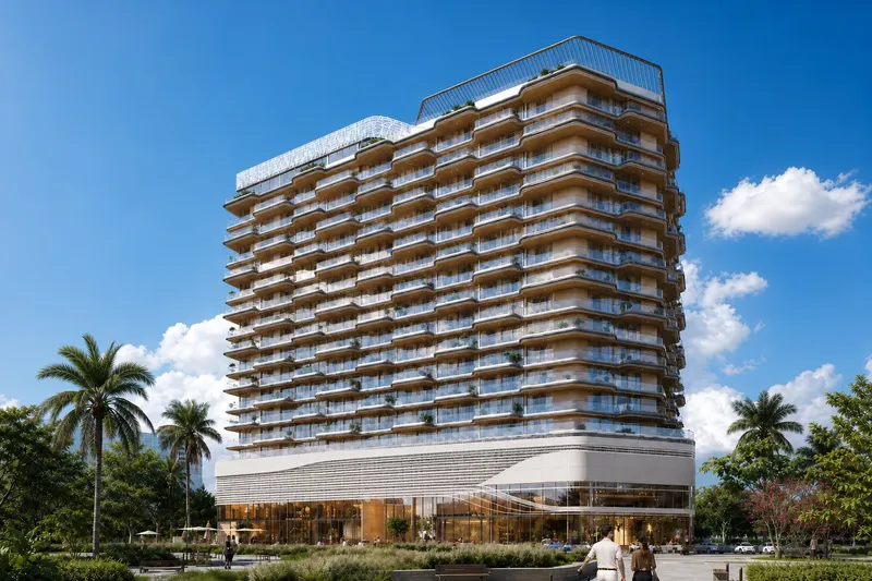 Exterior at Treppan Vision in Dubai Land Residence Complex Dubai