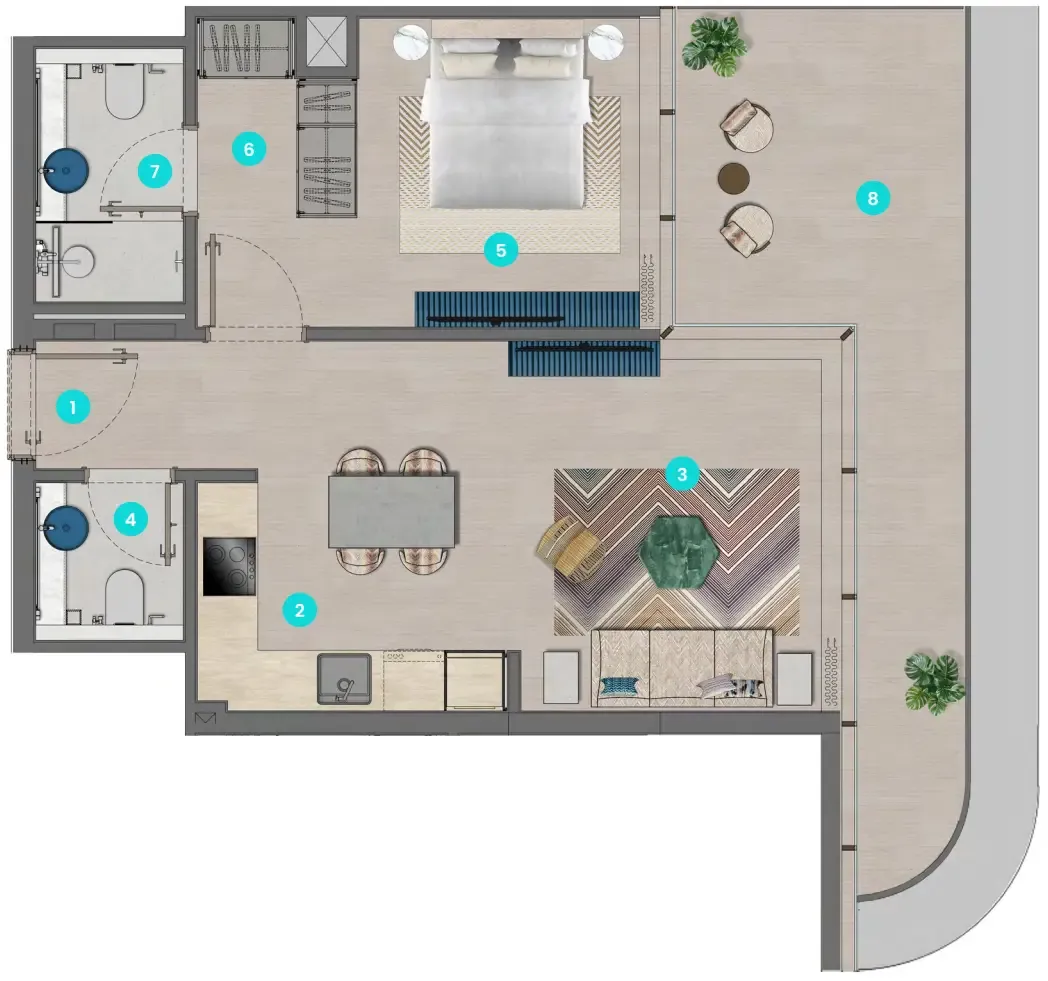 Durar Group Trio Isle Queen B floor plan