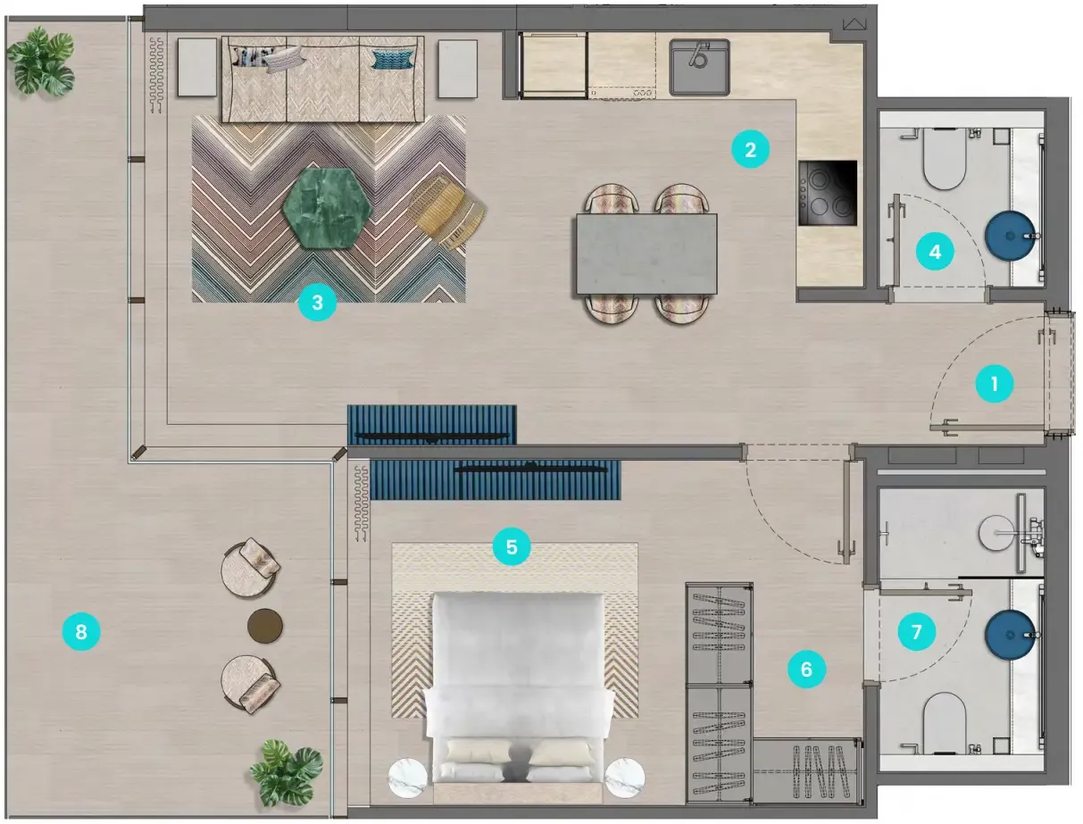 Durar Group Trio Isle Queen B floor plan