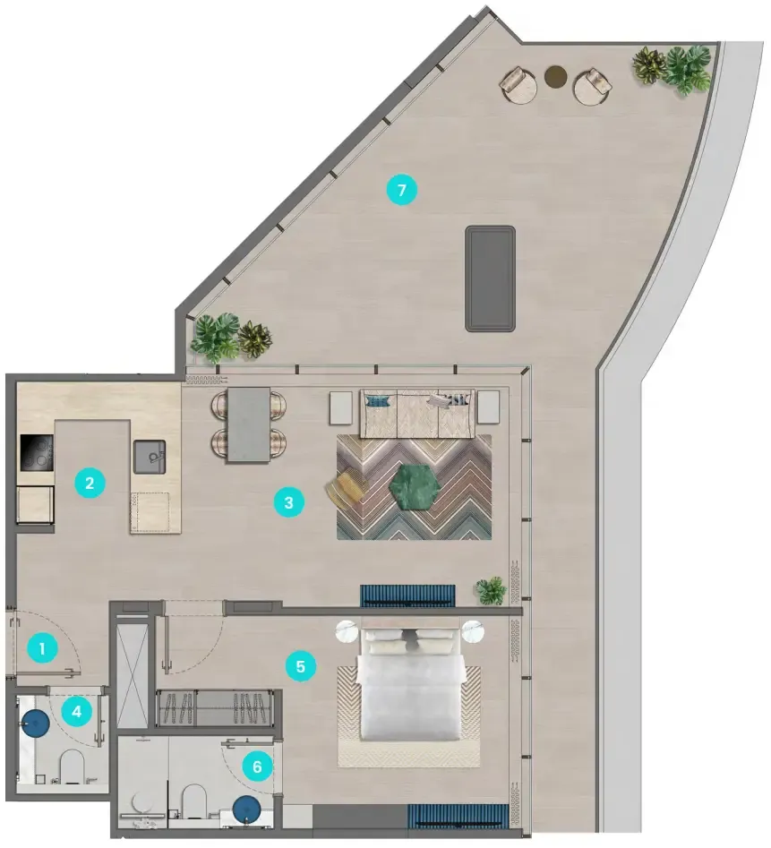 Durar Group Trio Isle Queen B floor plan