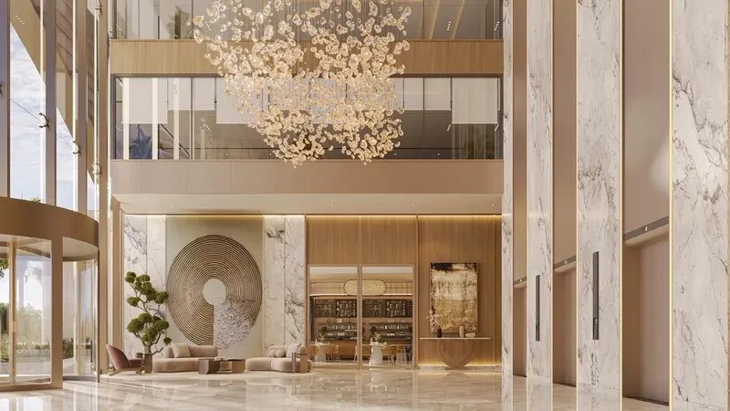 Lobby at Vertex Pointe in Arjan Dubai