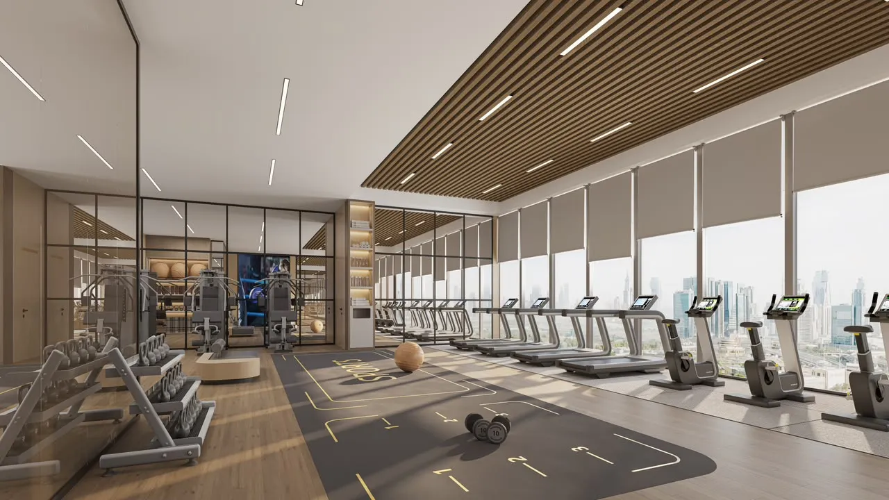 Indoor Gym amenity image at Vertex Pointe