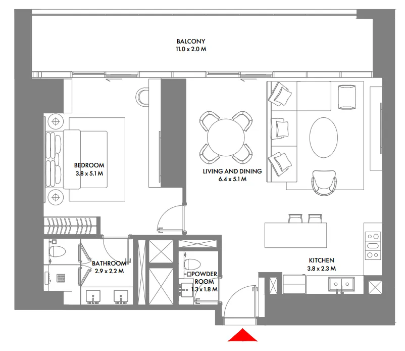 Arada W The Residences by Arada floor plan