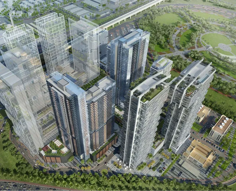 Exterior at Wasl1 1 Residences in Al Kifaf Dubai