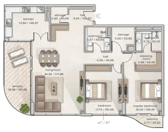 Arsenal East Zephyra Residences floor plan
