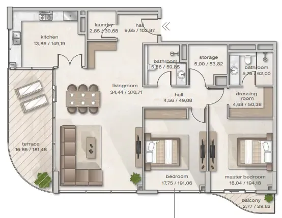 Arsenal East Zephyra Residences floor plan