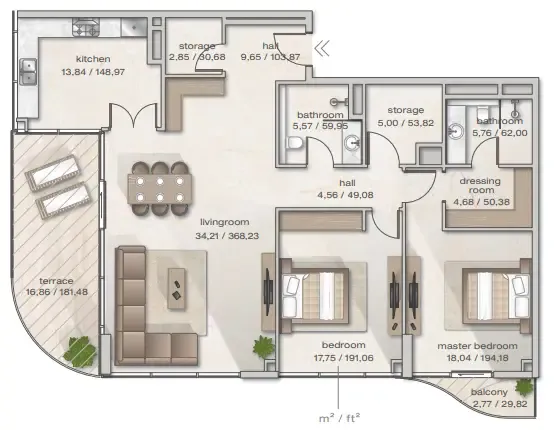 Arsenal East Zephyra Residences floor plan