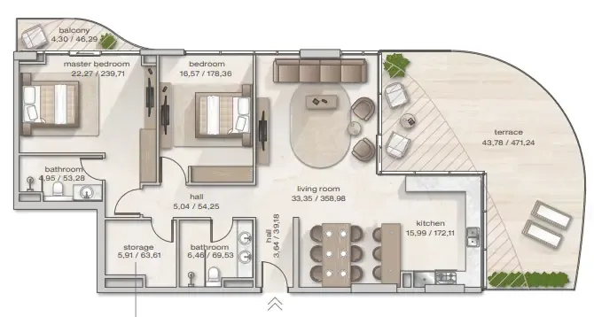 Arsenal East Zephyra Residences floor plan