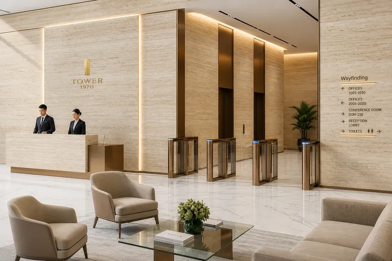 Lobby at 1970 Office Tower in Business Bay Dubai