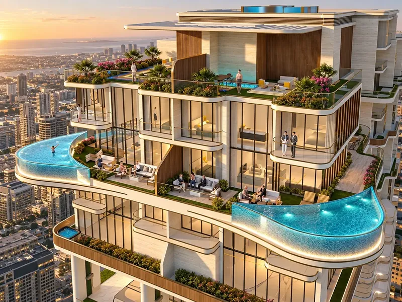 Exterior at 77S Tower in Business Bay Dubai