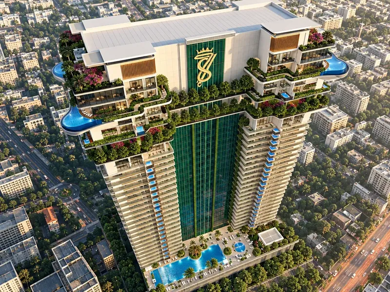 Exterior at 77S Tower in Business Bay Dubai