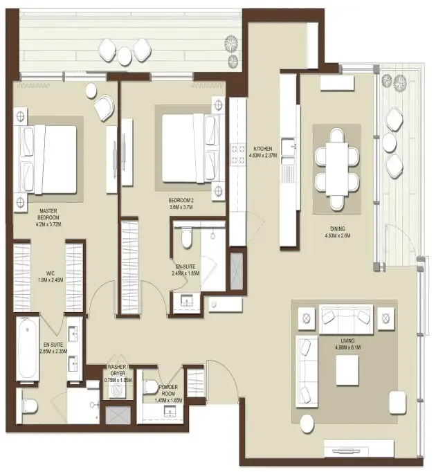 Emaar Acacia Park Heights floor plan