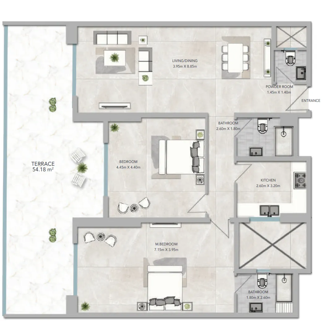 GJ Properties Al Aamra 3 Tower floor plan
