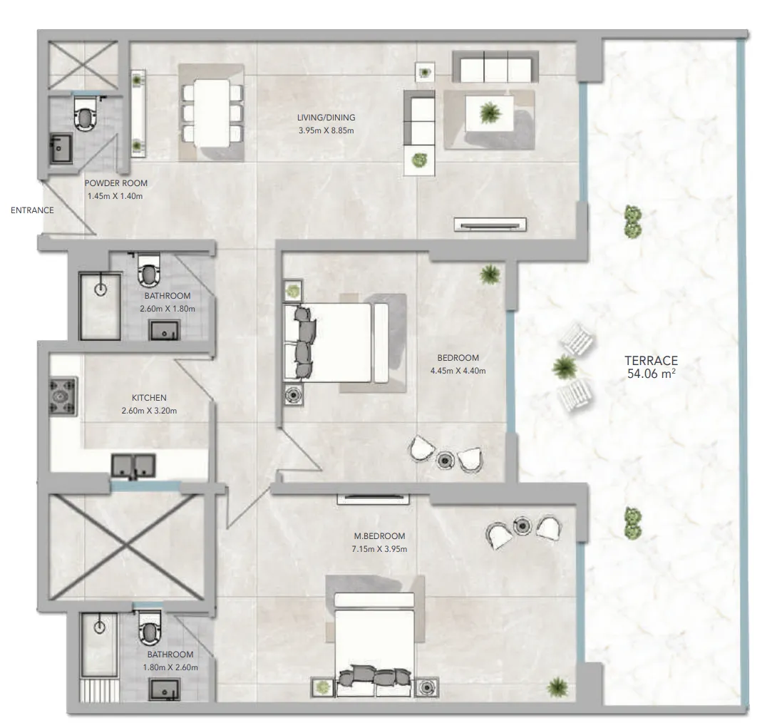 GJ Properties Al Aamra 3 Tower floor plan