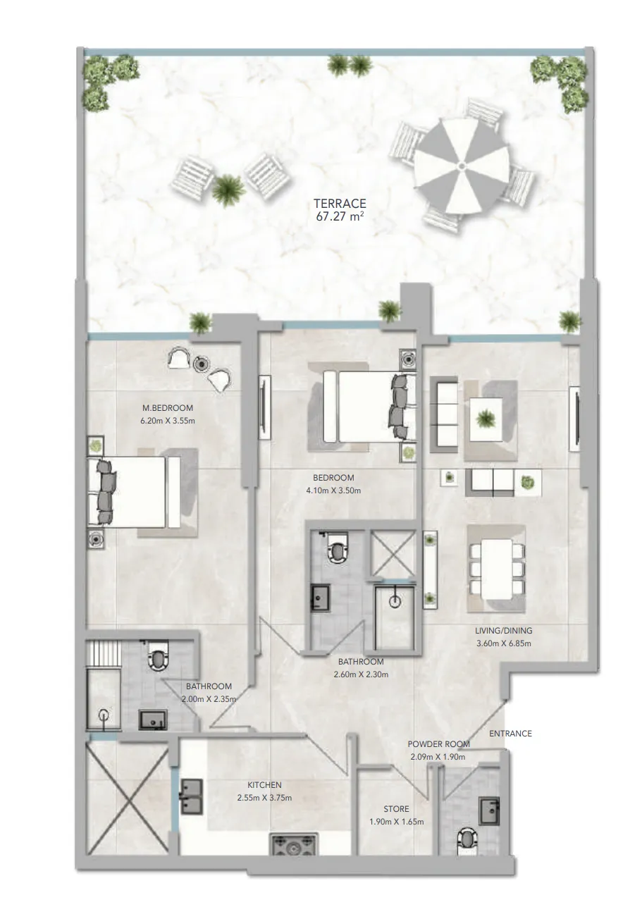 GJ Properties Al Aamra 3 Tower floor plan