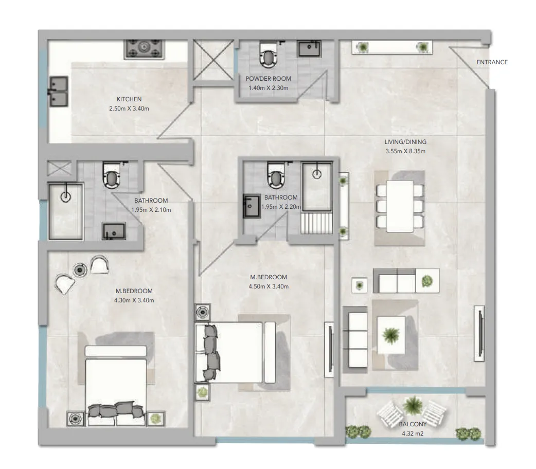 GJ Properties Al Aamra 3 Tower floor plan