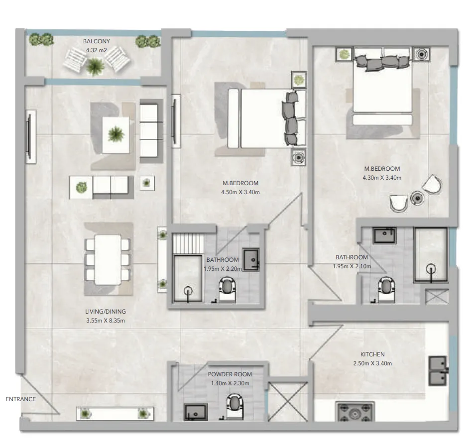 GJ Properties Al Aamra 3 Tower floor plan