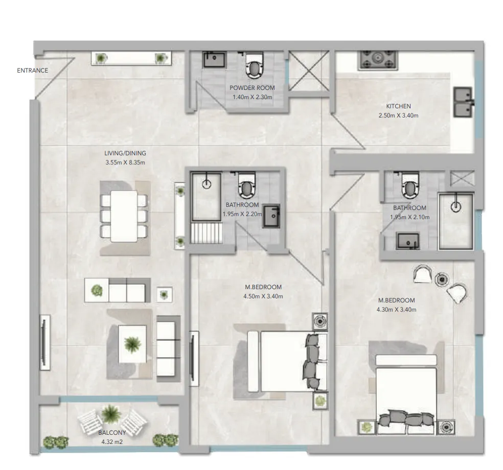 GJ Properties Al Aamra 3 Tower floor plan