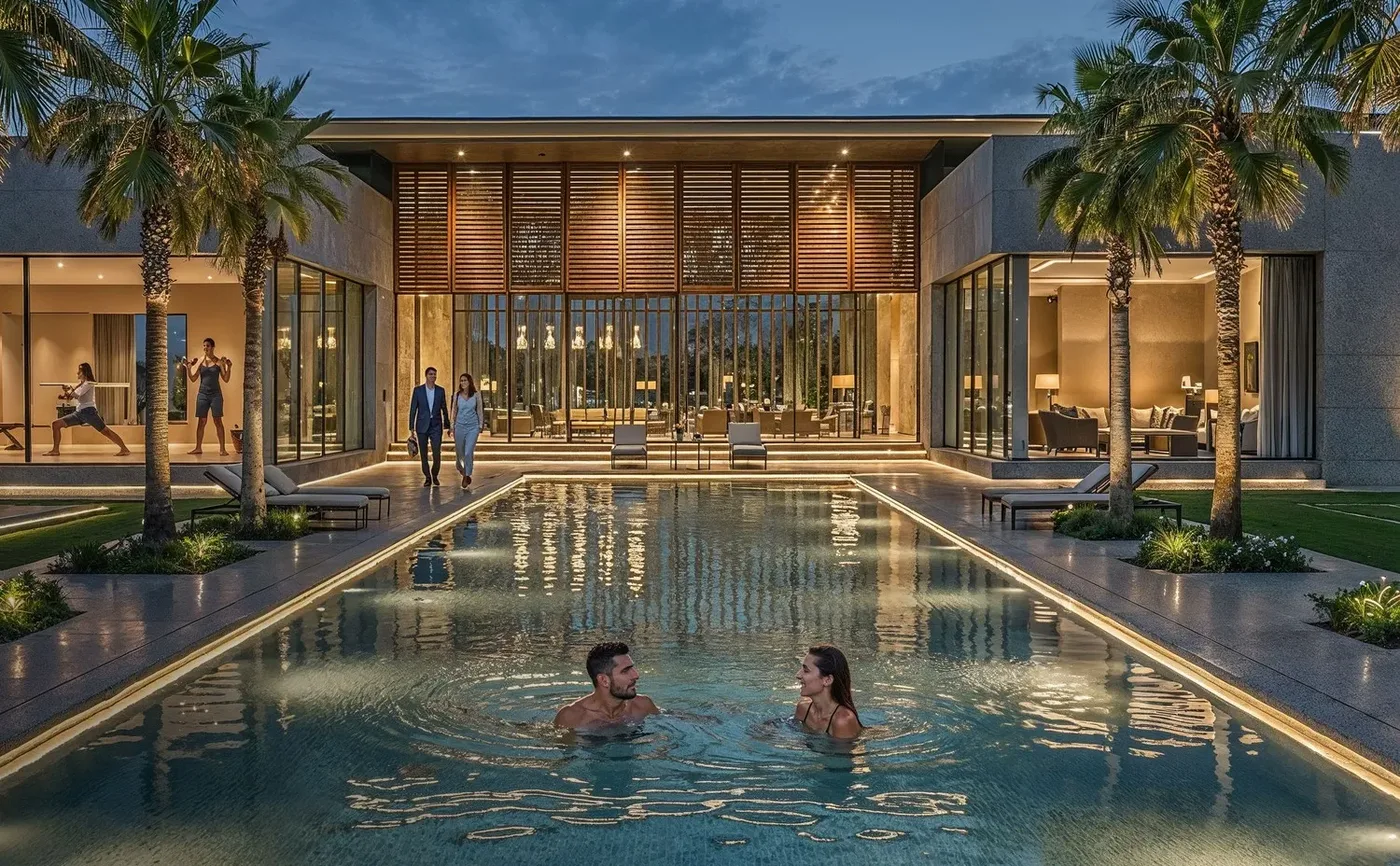 Swimming Pool & Pool Deck amenity image at Al Ghadeer Parks