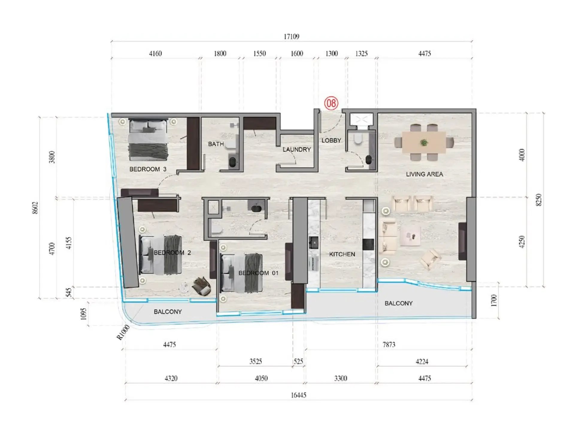 Tiger Group Al Ghaf Tower floor plan
