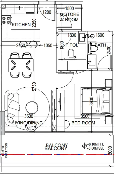 Dugasta Al Haseen Residences 6 floor plan