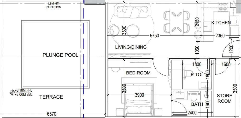 Dugasta Al Haseen Residences 6 floor plan