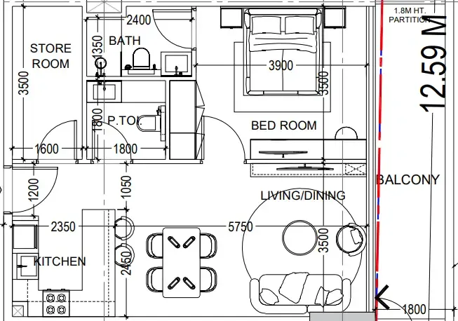 Dugasta Al Haseen Residences 6 floor plan