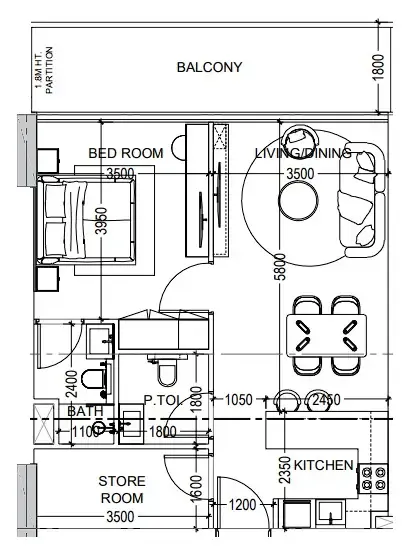 Dugasta Al Haseen Residences 6 floor plan