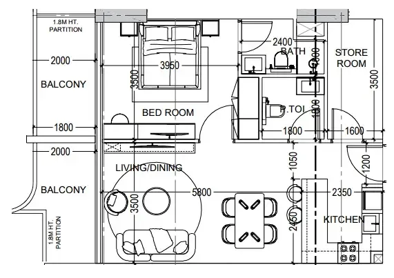 Dugasta Al Haseen Residences 6 floor plan