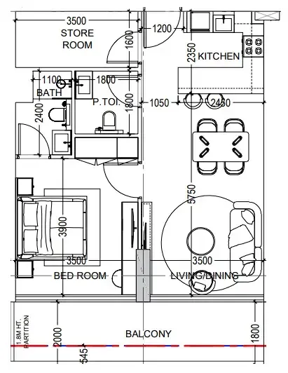 Dugasta Al Haseen Residences 6 floor plan