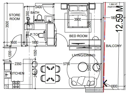 Dugasta Al Haseen Residences 6 floor plan
