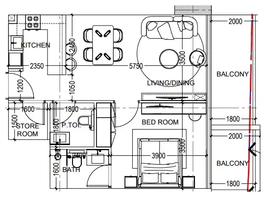 Dugasta Al Haseen Residences 6 floor plan