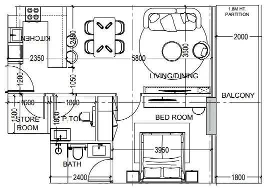 Dugasta Al Haseen Residences 6 floor plan