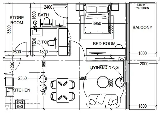 Dugasta Al Haseen Residences 6 floor plan